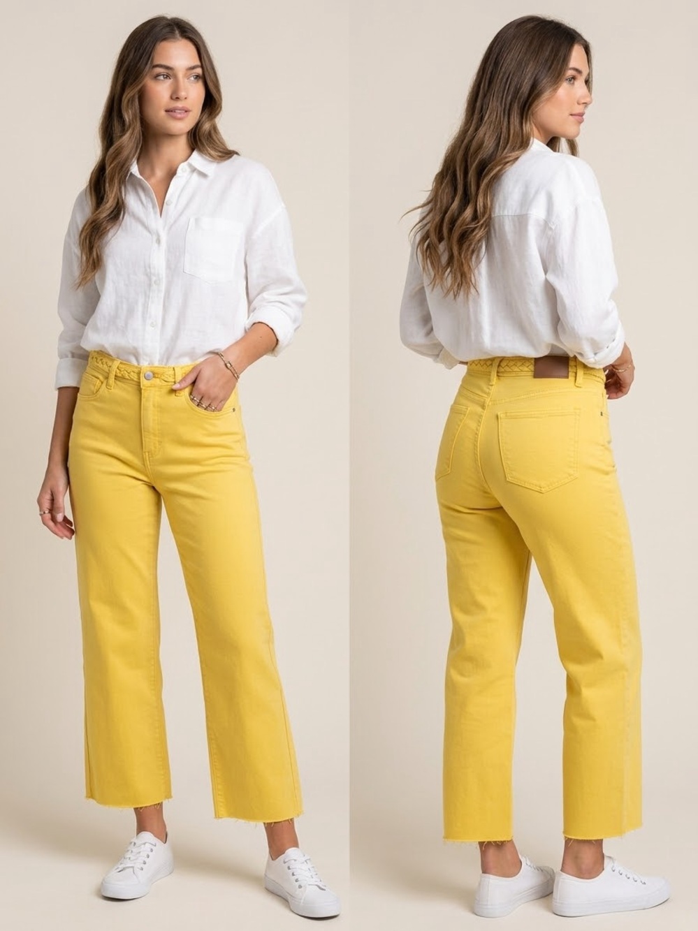 Judy Blue Canary Yellow Straight Leg Jeans
